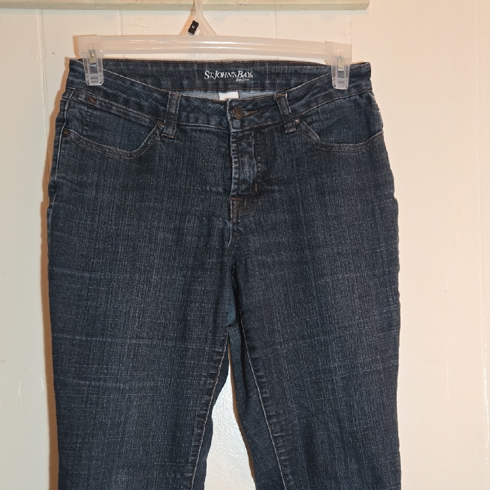 St. John's Bay Women's Dark Blue Straight Leg Jeans
